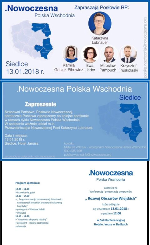 Spotkanie z cyklu „.Nowoczesna Polska Wschodnia” w Siedlcach.