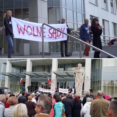 Protest pod sądem w Radomiu | #WolneSądy, #WolneWybory, #WolnaPolska